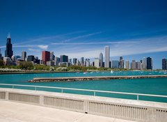 Samolepka flie 100 x 73, 903982 - chicago skyline - chicago panorama