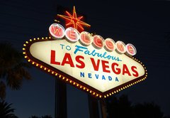 Fototapeta174 x 120  Welcome To Las Vegas neon sign at night, 174 x 120 cm