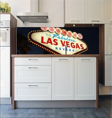 Fototapeta do kuchyn flie 180 x 60  Welcome To Las Vegas neon sign at night, 180 x 60 cm