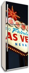 Samolepka na lednici fólie 80 x 200, 9049386 - Welcome To Las Vegas neon sign at night - Vítejte v Las Vegas neonový nápis v noci