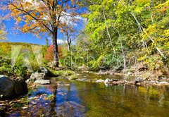 Fototapeta plátno 174 x 120, 90713937 - Fall river - Podzimní řeka