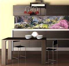 Fototapeta do kuchyn flie 260 x 60, 90731336 - The aerial view of Roman Forum in Rome, Italy