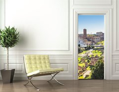 Samolepka na dvee flie 90 x 220, 90731336 - The aerial view of Roman Forum in Rome, Italy