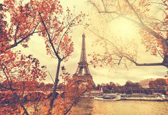 Fototapeta plátno 174 x 120, 90896299 - The eiffel tower in paris - Eiffelova věž v Paříži