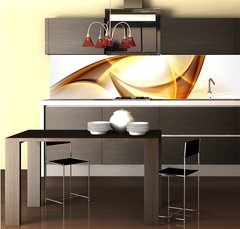 Fototapeta do kuchyně fólie 260 x 60, 90923016 - Fractal Gold Abstract Design - Fraktální zlato abstraktní design