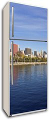 Samolepka na lednici flie 80 x 200  Downtown Chicago panorama reflected in Lake Michigan, 80 x 200 cm