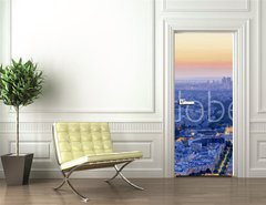 Samolepka na dveře fólie 90 x 220, 91441069 - The - Eiffelova věž je nejnavštěvovanější památkou Francie.
