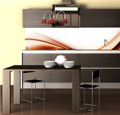 Fototapeta do kuchyně fólie 260 x 60, 91620659 - elegant abstract orange wave - elegantní abstraktní oranžová vlna