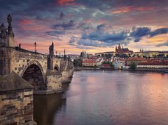 Samolepka flie 270 x 200, 91621978 - Prague. Image of Prague, capital city of Czech Republic, during beautiful sunset.