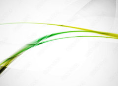 Samolepka flie 100 x 73, 92931881 - Green wave line in light space. Abstract background