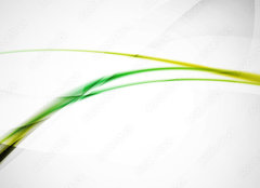 Fototapeta papr 160 x 116, 92931881 - Green wave line in light space. Abstract background