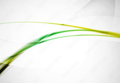 Fototapeta papr 184 x 128, 92931881 - Green wave line in light space. Abstract background