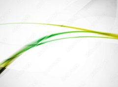 Fototapeta pltno 330 x 244, 92931881 - Green wave line in light space. Abstract background