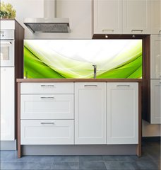 Fototapeta do kuchyn flie 180 x 60, 93057552 - Abstract Green Wave Design Background