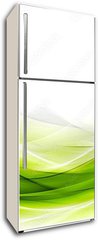 Samolepka na lednici flie 80 x 200, 93057552 - Abstract Green Wave Design Background