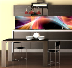 Fototapeta do kuchyně fólie 260 x 60, 93057815 - Abstract Colorful Wave Design Background