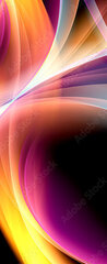Samolepka na dveře fólie 90 x 220, 93057815 - Abstract Colorful Wave Design Background