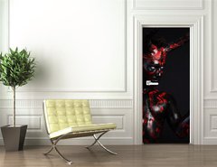 Samolepka na dveře fólie 90 x 220, 932337 - devil apple - ďábelské jablko