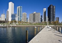 Fototapeta pltno 174 x 120, 9353093 - Chicago from Lake Michigan - morning time