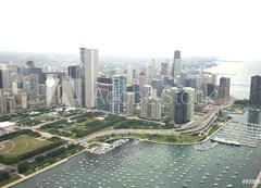 Fototapeta vliesov 200 x 144, 9395824 - Amazing photo of Chicago  s downtown area along Lake Shore Drive