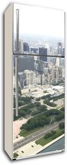 Samolepka na lednici flie 80 x 200  Downtown Chicago from the East via the air, 80 x 200 cm