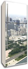 Samolepka na lednici fólie 80 x 200, 9395863 - Downtown Chicago from the East via the air - Downtown Chicago z východu vzduchem