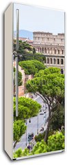 Samolepka na lednici flie 80 x 200, 94095592 - Exterior view of the Colosseum in Rome with green trees around.