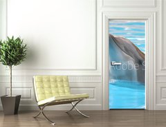 Samolepka na dvee flie 90 x 220, 95423 - delfn - dolphin