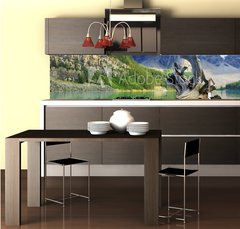 Fototapeta do kuchyně fólie 260 x 60, 9566686 - Moraine Lake, Alberta, Banff National Park - Jezero Moraine, Alberta, národní park Banff