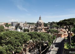 Fototapeta pltno 160 x 116, 96153343 - The part of old town and Roman ruins in Rome - st starho msta a msk zceniny v m