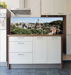 Fototapeta do kuchyn flie 180 x 60  The part of old town and Roman ruins in Rome, 180 x 60 cm