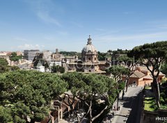 Fototapeta330 x 244  The part of old town and Roman ruins in Rome, 330 x 244 cm