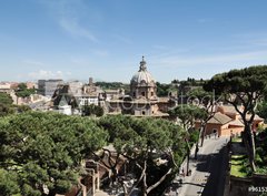 Fototapeta papr 360 x 266, 96153343 - The part of old town and Roman ruins in Rome - st starho msta a msk zceniny v m