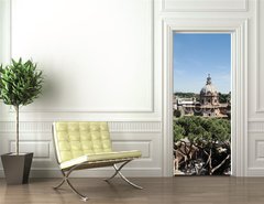 Samolepka na dvee flie 90 x 220  The part of old town and Roman ruins in Rome, 90 x 220 cm