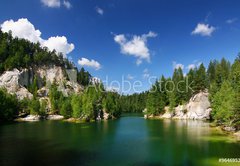 Fototapeta vliesov 145 x 100, 9646952 - Emerald lake-National park of Adrspach rocks-Czech Rep.