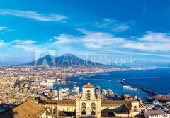 Fototapeta174 x 120  Napoli and mount Vesuvius in Italy, 174 x 120 cm