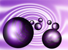 Samolepka flie 100 x 73, 980152 - purple pearls