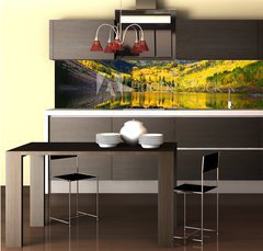 Fototapeta do kuchyně fólie 260 x 60, 9861027 - maroon bells 3 - kaštanové zvony 3