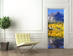 Samolepka na dveře fólie 90 x 220, 9861027 - maroon bells 3 - kaštanové zvony 3