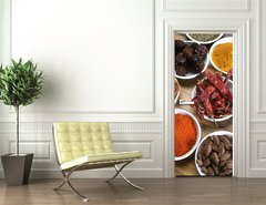 Samolepka na dveře fólie 90 x 220, 9904421 - Spices for the World - Koření pro svět