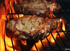 Fototapeta vliesov 100 x 73, 9960403 - Grilled Steaks - Grilovan steaky