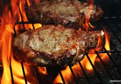 Samolepka flie 145 x 100, 9960403 - Grilled Steaks - Grilovan steaky
