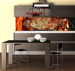Fototapeta do kuchyně fólie 260 x 60, 9960403 - Grilled Steaks - Grilované steaky