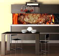 Fototapeta do kuchyn flie 260 x 60, 9960403 - Grilled Steaks