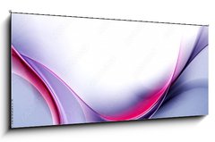 Skleněný obraz 1D panorama - 120 x 50 cm F_AB100035774 - Awesome Abstract Blue Purple Wave Design - Úžasný abstraktní modrý fialový vlnový design