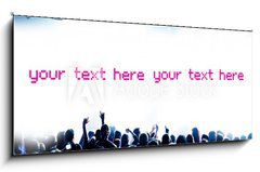 Obraz 1D panorama - 120 x 50 cm F_AB10018739 - Blaue Party und Fl che f r eigenen Text