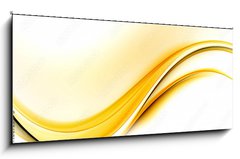 Skleněný obraz 1D panorama - 120 x 50 cm F_AB100723495 - Awesome Abstract Yellow Wave Design - Úžasný abstraktní design žluté vlny