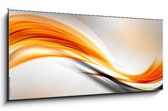 Obraz 1D panorama - 120 x 50 cm F_AB103336485 - Abstract Sun Gold Wave Design Background