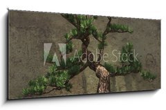 Sklenn obraz 1D panorama - 120 x 50 cm F_AB104394182 - Decorative Bonsai Tree