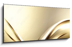 Obraz 1D panorama - 120 x 50 cm F_AB109609788 - Fractal Abstract Gold Wave Design Background